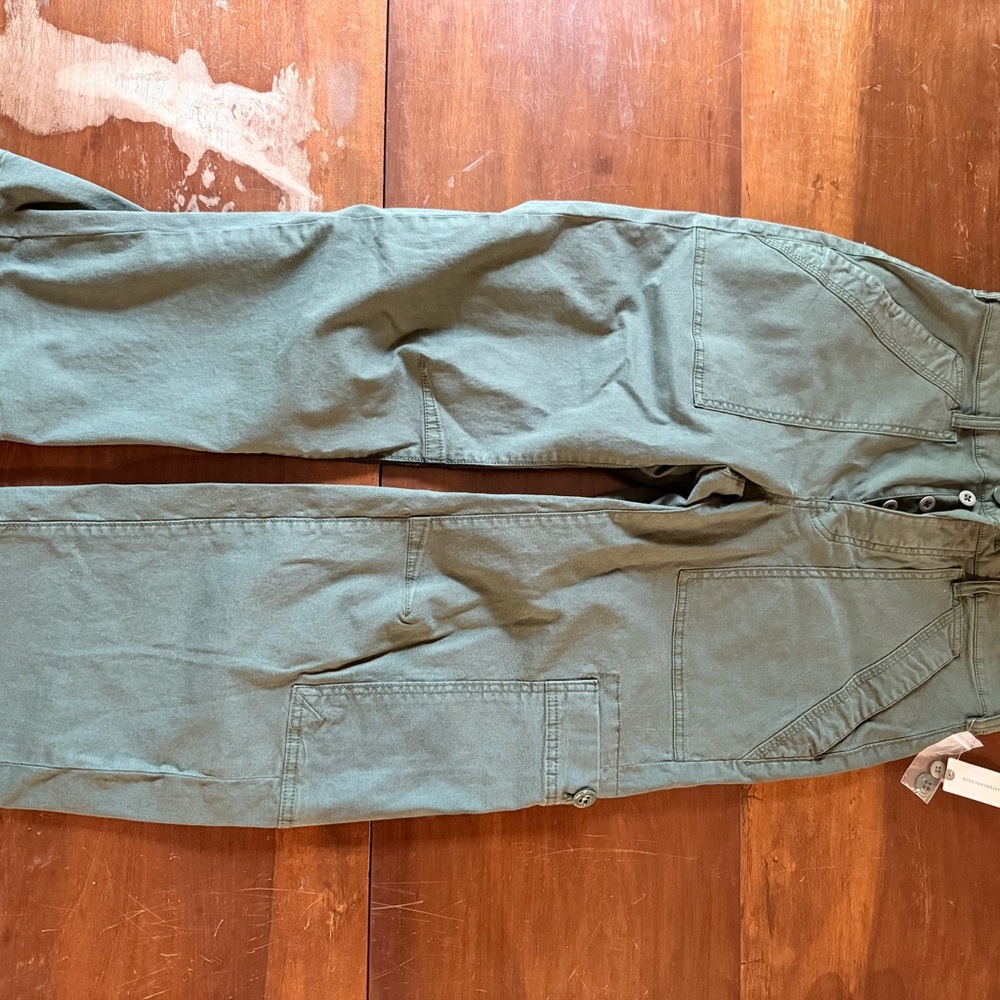Women’s Cropped Size 28 Anthro pants - dark green